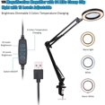 thumbnail image 4 of Hongchun Desk Magnifying Lamp with 8X Glass Lens 720 LED 3 Dimming Modes USB Powered Professional Hands Free Magnifying Glass with Clamp for Repair Crafts Reading Leisure, 4 of 5