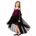 thumbnail image 3 of Halloween Girl's Witch Dress Cosplay Fall Y2K Off Shoulder Lace Up Mesh A Line Party Birthday Prom Short Dresses for Halloween Cosplay, 3 of 8