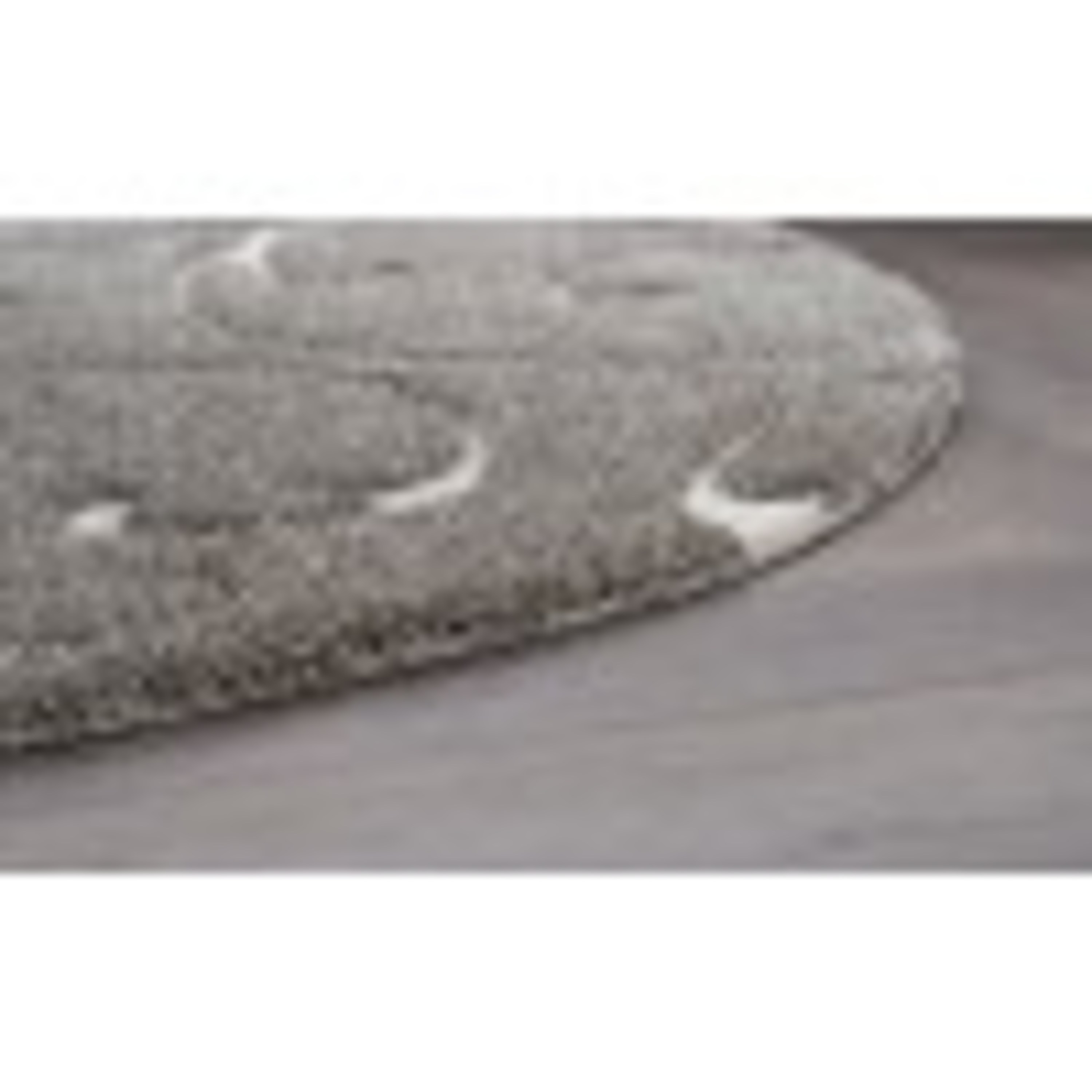 Transitional Area Rug Shag Thick (5'3'' Round) Scroll Taupe, Cream Indoor Round Easy to Clean