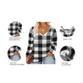 thumbnail image 2 of TIYOMI Plus Size Long Sleeve Tops For Women 3X Grid Shirts Causal Blouses V Neck White Tee Fall Winter Christmas Tunics 3XL 20W 22W, 2 of 4