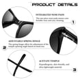 thumbnail image 4 of KANASTAL Cateye Sunglasses Polarized for Women Men Acetate-TR90 Frame Retro Pointy Party Sun Glasses Driving Traveling Black Lens, 4 of 7