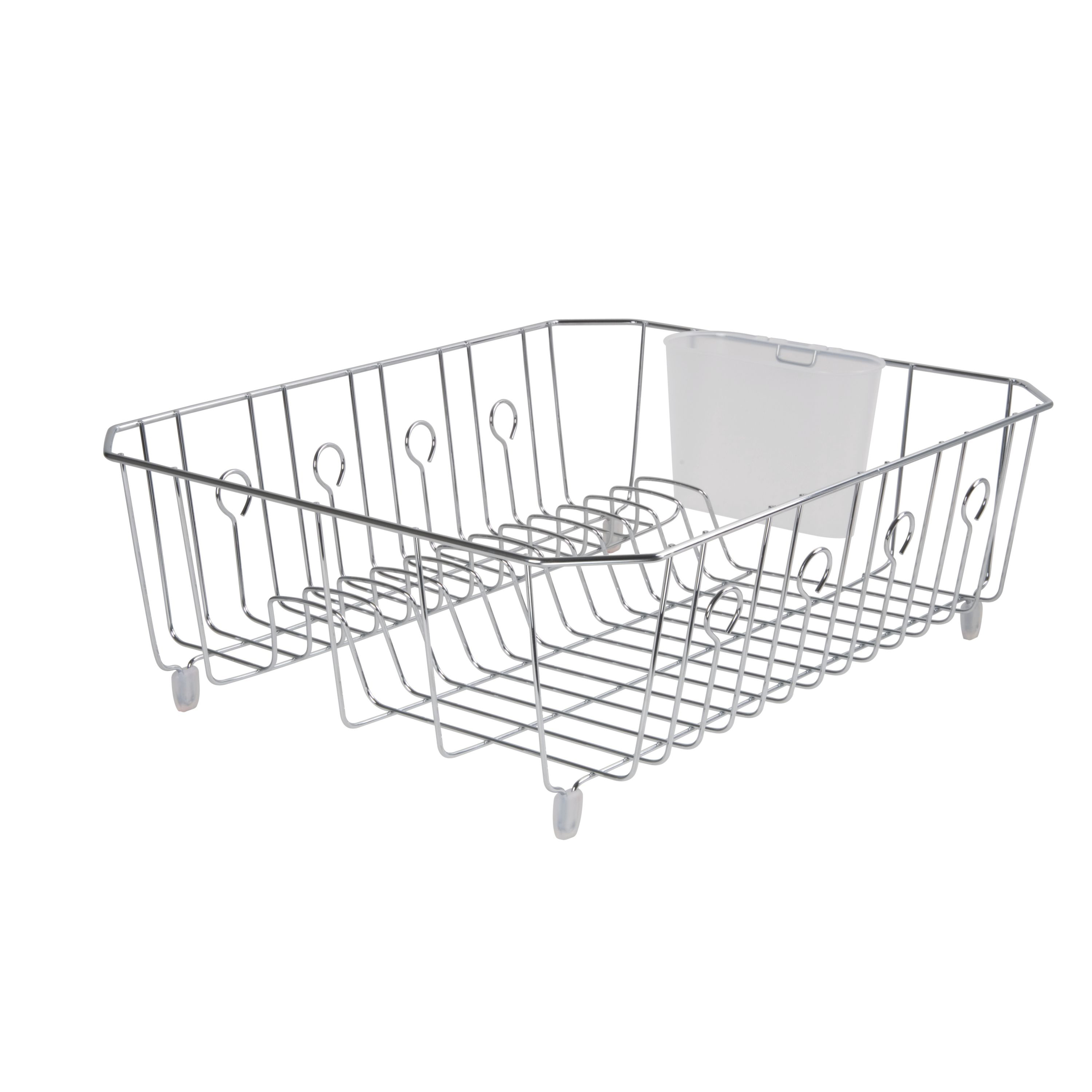 Dish Drying Rack, Rubbermaid Dish Rack with Utensil Holder for Kitchen Countertop, Large, Chrome - image 2 of 5
