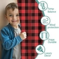 thumbnail image 3 of Blackout Kids Curtains,Red and Black Checkered Childrens Insulated Curtains Set Of 2,Bedroom Essentials,Toddler Room Decor 52"x63"(132x160cm), 3 of 4