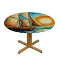 Sheronv Sailboat Ocean Sun Round Tablecloth 100 Polyester Stain
