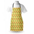 thumbnail image 4 of Strawberry Apron, Fresh and Healthy Summer Fruits and Blossoms Organic Eating, Unisex Kitchen Bib with Adjustable Neck for Cooking Gardening, Adult Size, Mustard Vermilion, by Ambesonne, 4 of 4