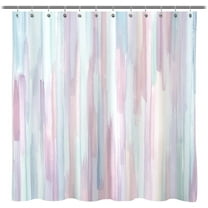 Watercolor Pink and Blue Fabric Shower Curtain Bathroom Decoration Curtains Machine Washable Bath Curtain 60x72 Inch