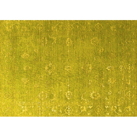 Ahgly Company Indoor Rectangle Persian Yellow Bohemian Area Rugs, 8' x 10'