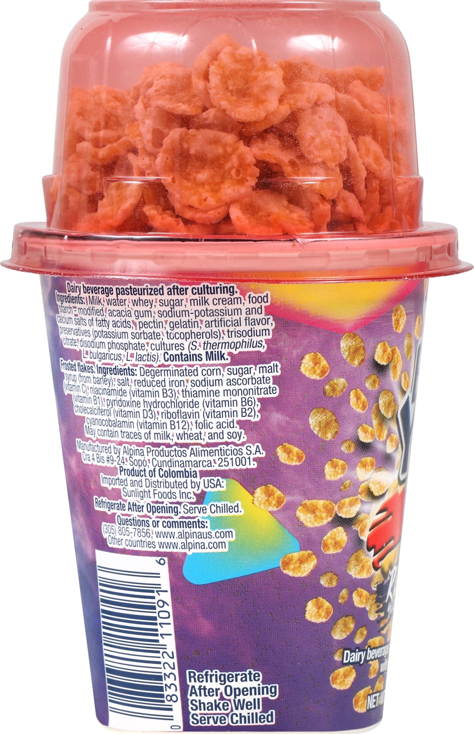 (4 pack) Alpina Bon Yurt Yogurt with Frosted Flakes, 5.74 oz