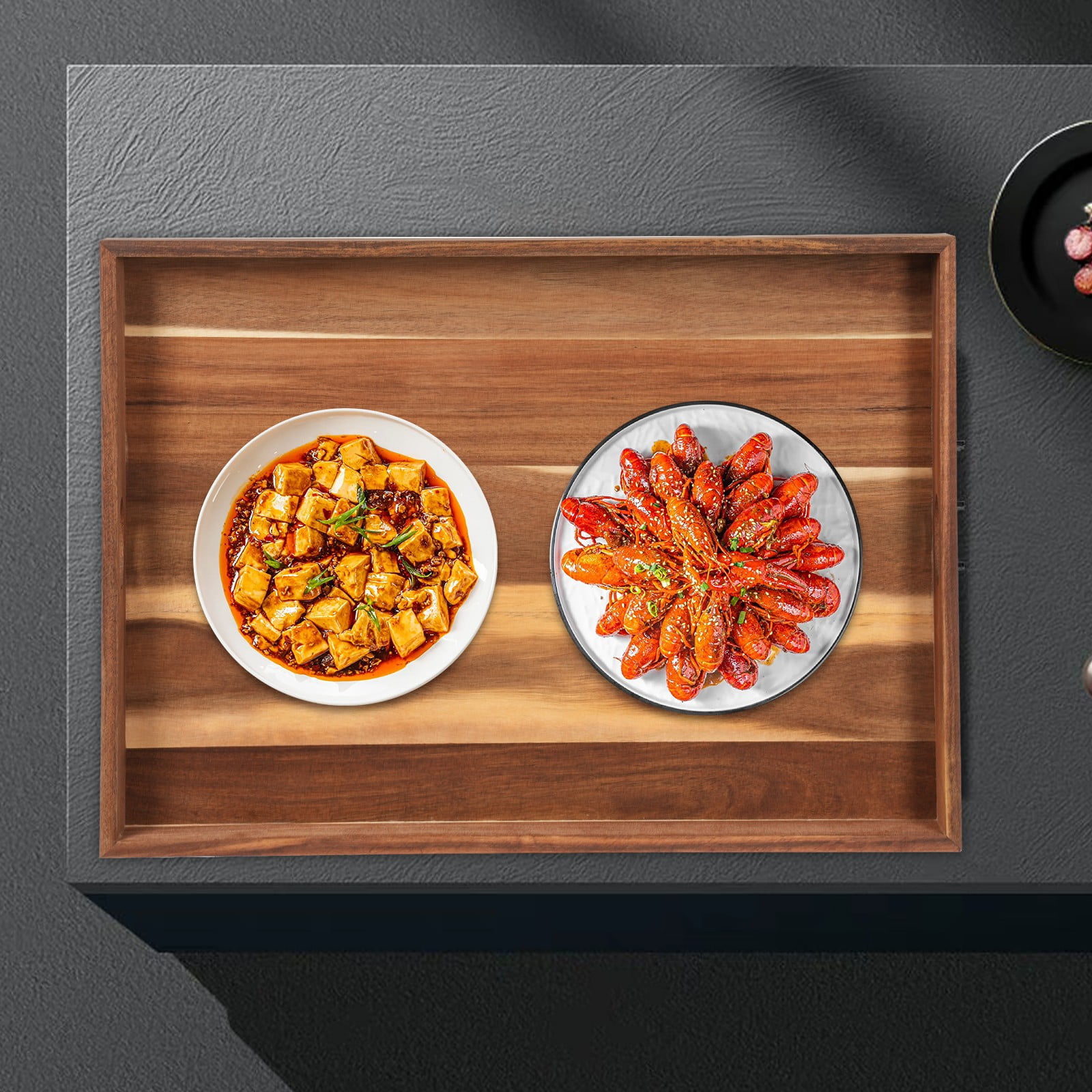 30*22 Modern Rectangle Cooktop Protector Wood Color for Home Residences, Apartments and Restaurant