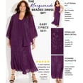 thumbnail image 6 of Catherines Women's Plus Size Masquerade Beaded Dress Set with Jacket (Petite Available), 6 of 6