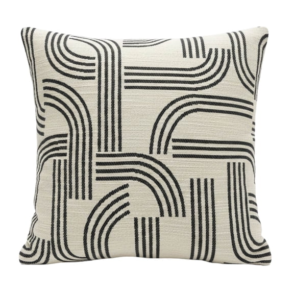 Mainstays Neutral Geometric Decorative Pillow 18" x 18"