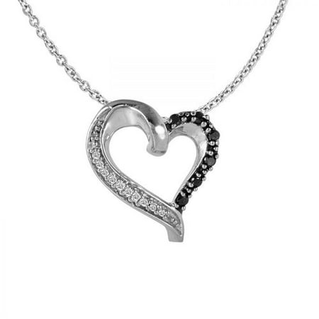 Foreli 0.09CTW Diamond 10K White Gold Necklace MSRP$1510.00