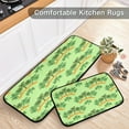 thumbnail image 5 of SKYSONIC Cute Shamrock Clover Leaves Green Kitchen Rugs Door Mat 2PCS,Carpet Front Entrance Non-Slip Relieve Fatigue Washable Floor Mat for St. Patrick's Day Kitchen Bedroom Porch, 5 of 7