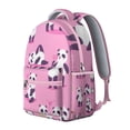 thumbnail image 2 of Vintage Panda Illustration Backpack for Students - Canvas Bookbag with Leather Accents, Front Magnetic Closure Pocket, Fits 14 Inch Laptop Textbooks Panda Style Gift, 2 of 6