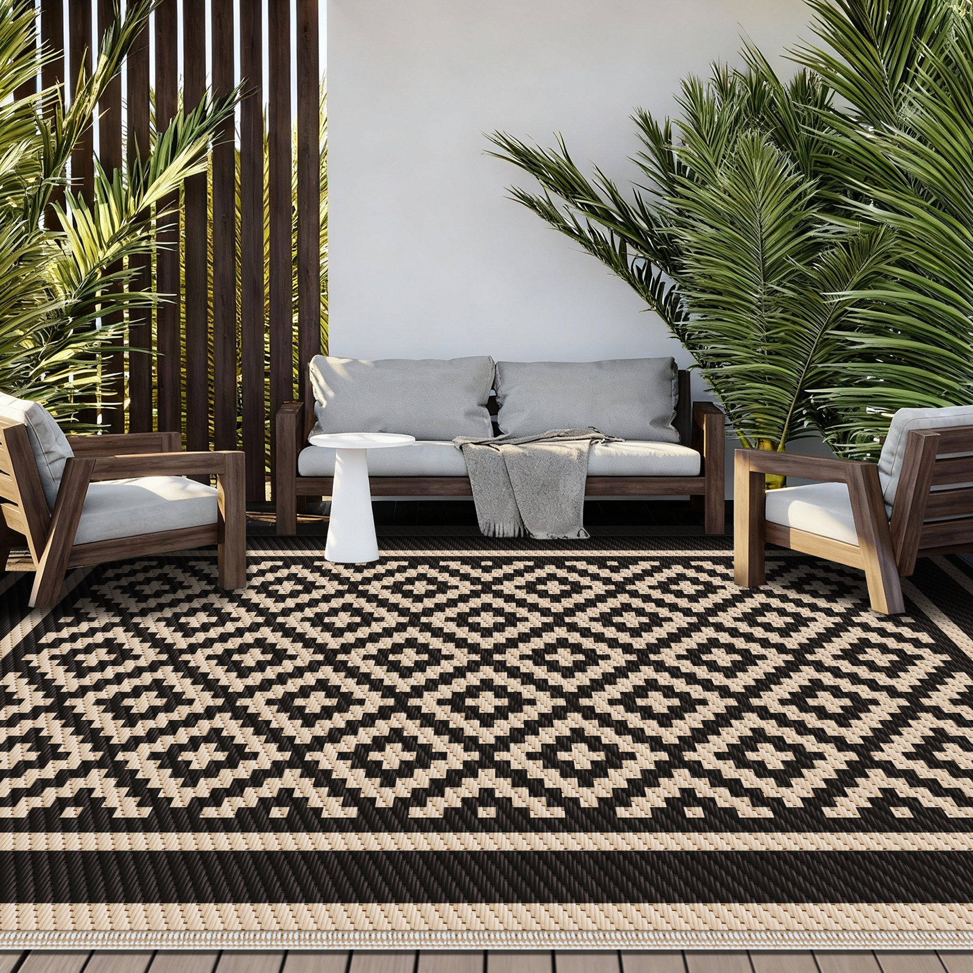 Kohree 8'x10' Reversible Waterproof Outdoor Rug photo 2