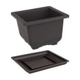 thumbnail image 4 of Training Pots with Tray Flowerpots Durable Bonsai Training Pots Plant Container Portable Outside for Office Home Living Room Ornament Square, 4 of 7