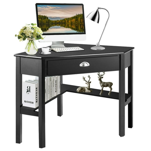 Costway Corner Computer Desk Laptop Writing Table Wood Workstation Home Office Furniture Com Costway Corner Computer Desk Laptop, Small Home Office Corner Computer Desktop