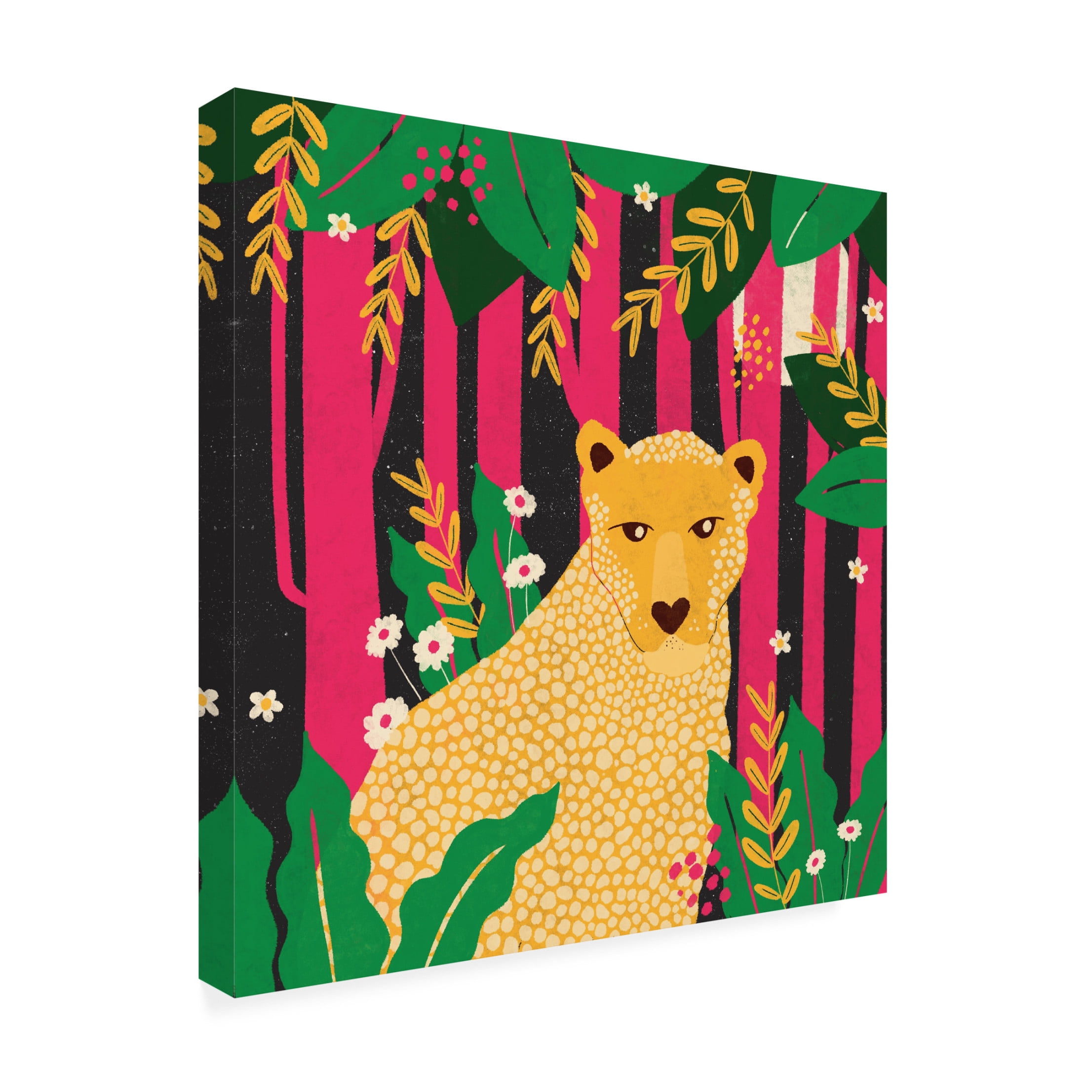 Trademark Fine Art Shriya Bhattacharya Leopard Animal Trilogy Canvas Wall Art
