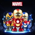 thumbnail image 2 of Figuras de acción de Marvel para niños, juguetes de Robot de baile de Iron Man, LED, Spiderman, luminoso, modelo interactivo, regalos de cumpleaños gym unisex, 2 of 2