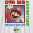 thumbnail image 2 of Boy's The Super Mario Bros. Movie Mario Our Big Adventure Begins Now  Graphic Tee White Small, 2 of 4