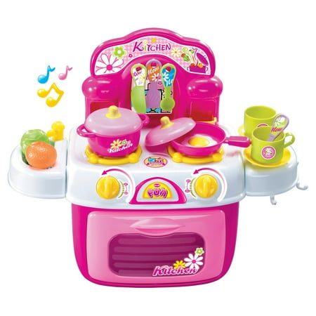 Berry Toys My First Portable Kitchen Play Set Pink Walmart Com