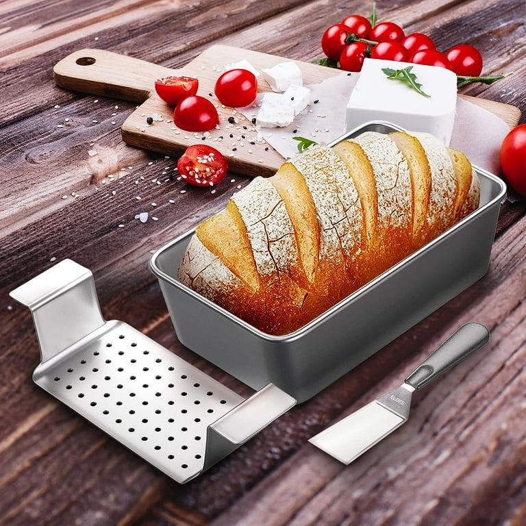 Baker' S Secret Large Loaf Pan for Baking Bread, Nonstick Carbon Steel Rectangular Pan 11 inch x 6 inch , Premium Food-grade Coating, Non-Stick