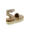 thumbnail image 2 of Topic Casual Espadrilles Trim Rubber Sole Flatform Wedge Buckle Ankle Strap Open Toe Sandals, 2 of 2