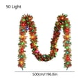 thumbnail image 3 of 16.4 ft Christmas Tinsel Garland with Light, Multicolor, Pastel Christmas Candy Decorations Prelit Tinsel Garland Battery Operated 50 LED Hanging for New Year Party Decor, 3 of 7