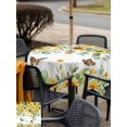 thumbnail image 6 of Square Outdoor Tablecloth with Umbrella Hole Spring Sunflowers Outside Table Cloth Waterproof Patio Table Cover Eucalyptus Leaves Flowers Butterfly Zipper Tablecloths for Picnic Camping 54x54 Inch, 6 of 8