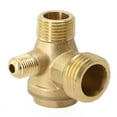 thumbnail image 3 of 3-Port Brass Air Compressor Check Valve Central Pneumatic Male Thread G1/2 G3/8, 3 of 10
