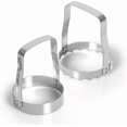 thumbnail image 2 of Hand Food Chopper Set - 1 Serrated & 1 Honed Stainless Steel Handheld Veggie Cut, 2 of 5