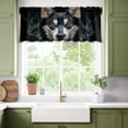 thumbnail image 5 of Window Treatment Tiers Solid Short Curtain for Small Window Bedroom 52 x 18 Inches, Colorful Deer With Huge Antlers Under Blue Sky Window Treatments Valance for Living Room, 1 Panel, 5 of 5