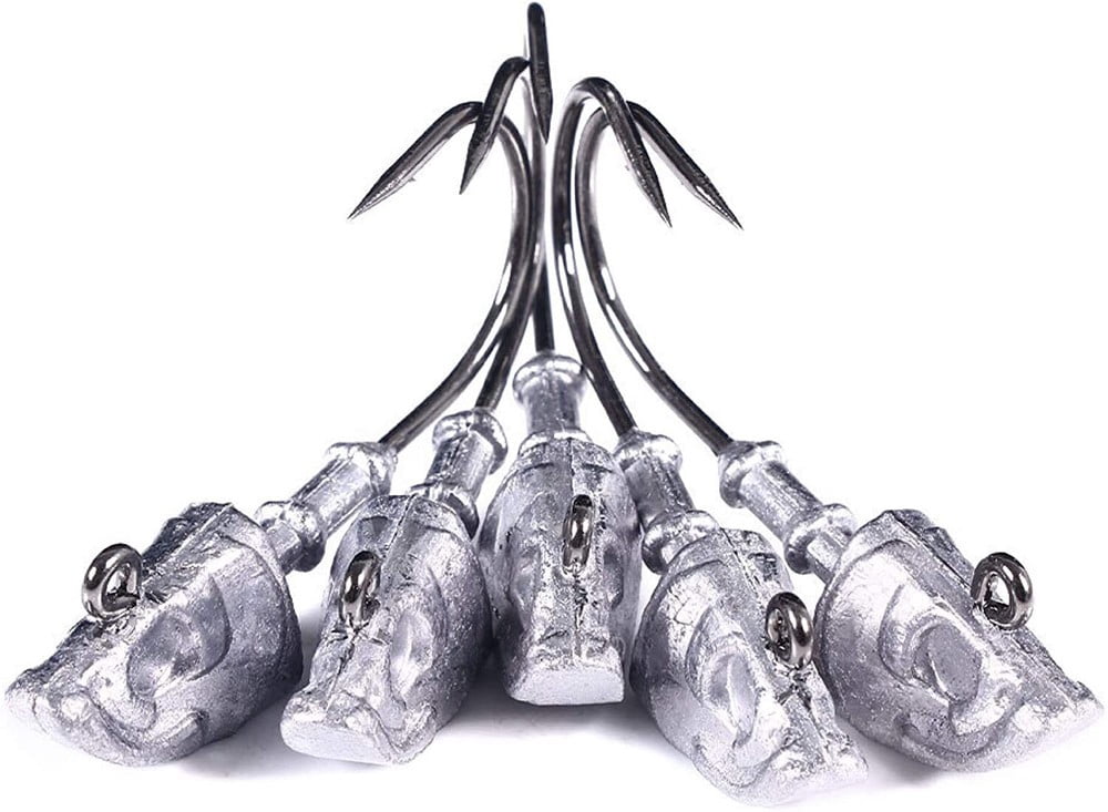 10Pcs Jig Heads Saltwater Fishing Swimbait Saltwater Jig Heads Lures for Bass