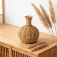 thumbnail image 3 of Natural Hand Woven Rattan Vase For Dried Flowers Boho Decorative Woven Vase For Living Room Dining Table Coffee Table Mantel Indoor Home Decor, 3 of 9