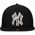thumbnail image 2 of Men's New Era Black New York Yankees Troop Chant Camo Undervisor 59FIFTY Fitted Hat, 2 of 6
