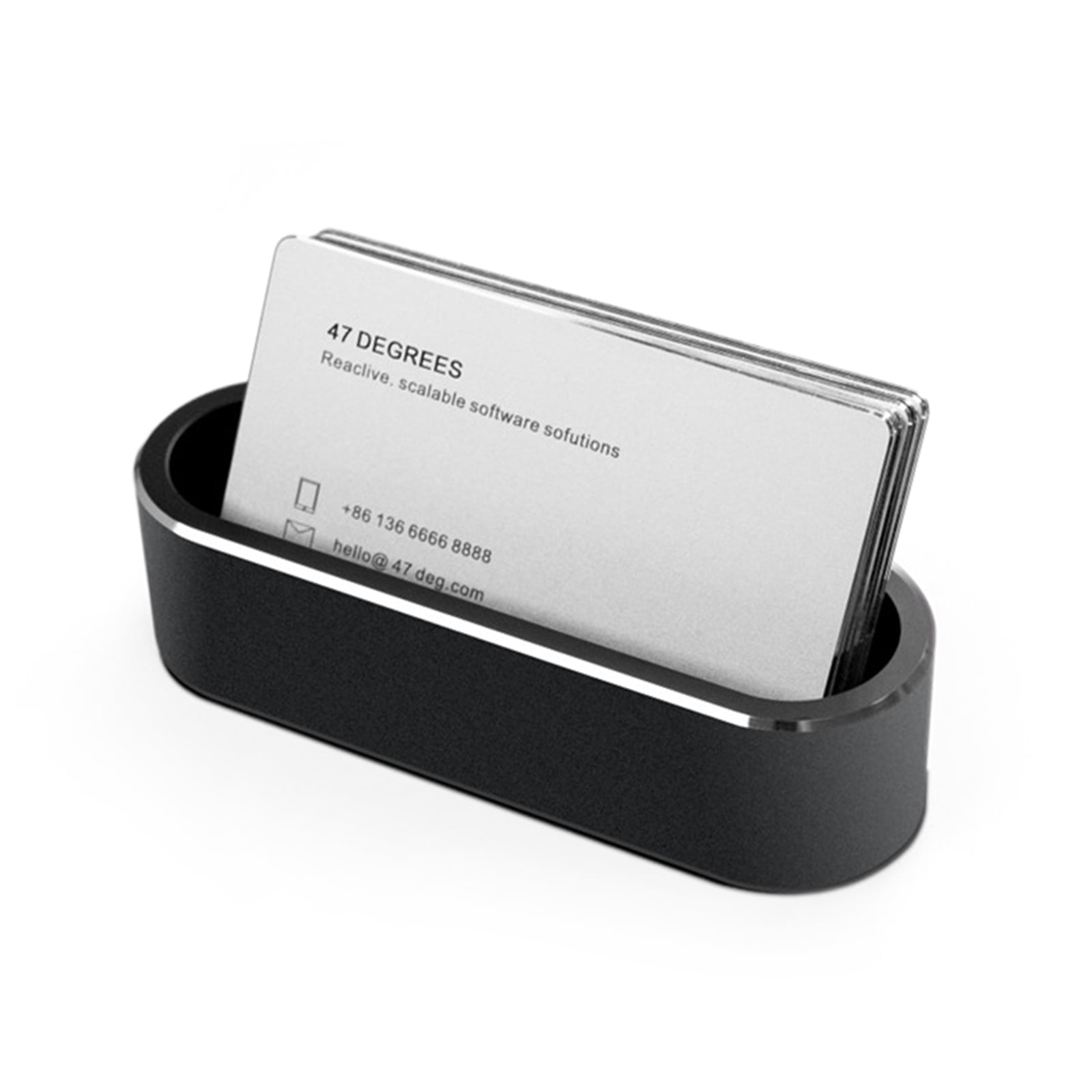 Metal Card Holder Aluminum Display, Desktop Business Card Holder Unique Id