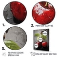 thumbnail image 3 of Designart "Cherry Chaplin In Charcoal Grey II" Fruits Canvas Wall Art, 3 of 7