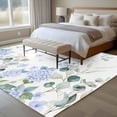thumbnail image 5 of Eucalyptus Flower Large Area Rugs for Bedroom Living Room, Soft Non Slip Carpet Bedside Rug, Sage Green Leaf Blue Floral Watercolor Rectangular Floor Cover Kitchen Accent Rug 6'x9' for Office, 5 of 9