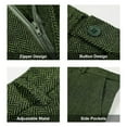 thumbnail image 3 of Lycody Men's Slim Fit 3-Piece Tweed Herringbone Suit - Jacket, Blazer, Vest, and Pants, 3 of 7