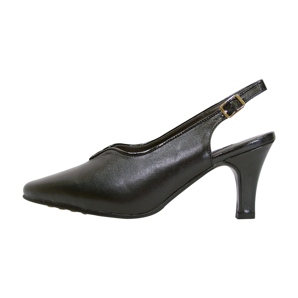 PEERAGE Hope Women's Wide Width Pointed Toe Dress Pump BLACK 10