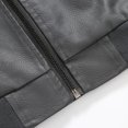 thumbnail image 1 of CEHVOM Men's Leather Plus Fleece Jacket, Motorcycle Jacket, Warm Leather Jacket, 1 of 7