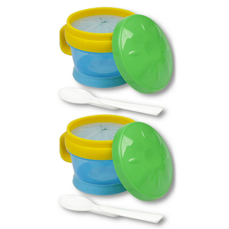 2 Pack Snack Catcher Baby Toddler Cup & Feeding Bowl w/ Spoon BPA Free —  AllTopBargains