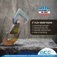 thumbnail image 6 of Mega Cargo Control USA 2" x 8' Ratchet Strap W/ Flat Snap Hook - (2-Pack) - WLL: 1666 lbs, 6 of 6