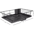 thumbnail image 2 of Dish Drying Rack Black with Sloping Tray and Utensil Holder for Kitchen Counter, 2 of 6