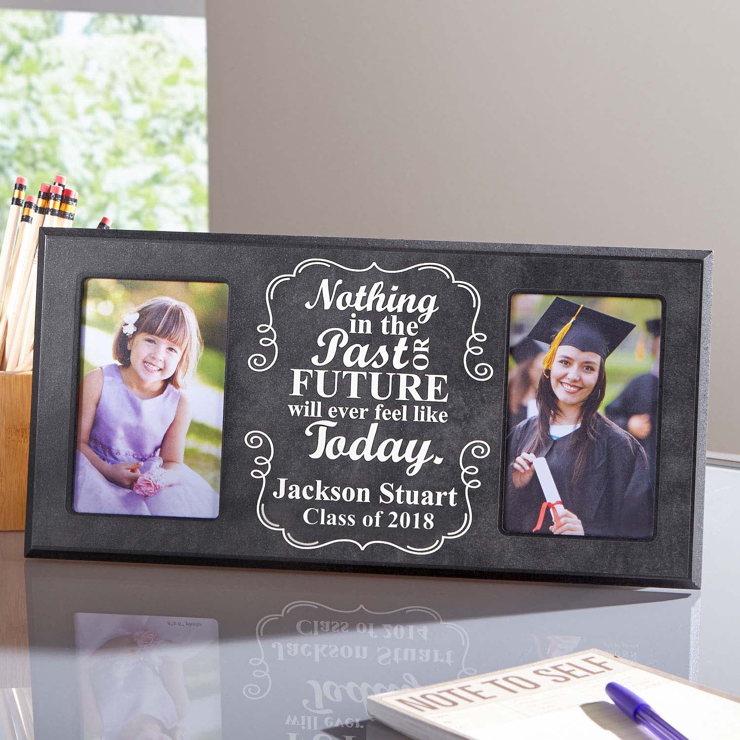 Personalized Then And Now Graduate Frame 16 X 8 Com