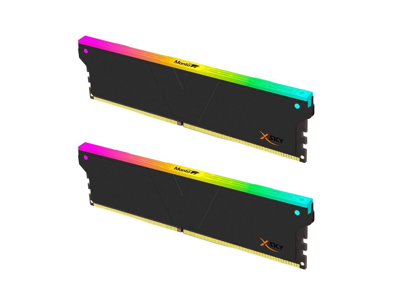 V-COLOR Manta XSky DDR5 32GB (2x16GB) 6400MHz CL32 1.4V SK Hynix IC RGB Gaming Desktop Upgrade Memory Module Black, for AMD EXPO TMXSAL1664832KWK