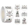 thumbnail image 1 of Rollo de pegatinas navideñas redondas de 500 unidades, varios diseños, decoración para regalos navideños, B-1 pulgada, 1 of 5