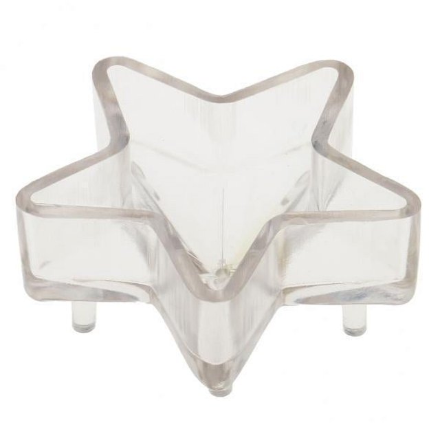 3 Moldes para Velas de Plástico Transparente en Estrella 3D - Conjunto de Moldes para Velas de Plástico en Forma de Estrella