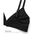 thumbnail image 5 of Women's Natrelax Triangle Bralette No Underwire Plunge Unlined Ribbed Soft Wireless Bra V Neck Sexy Everyday, 5 of 7