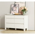 thumbnail image 6 of WAMPAT Accent Buffet Sideboard, Storage Cabinet Console Table,Coffee Bar Entryway Table with 6 Drawers, White Storage Cabinet Organizer for Dining Room,Living Room, Bedroom, 6 of 8